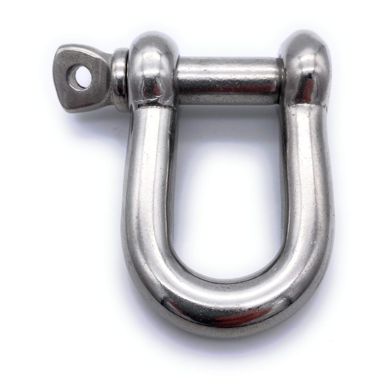 V4A Stainless Steel Shackle Diameter 8 mm Straight Short Shape