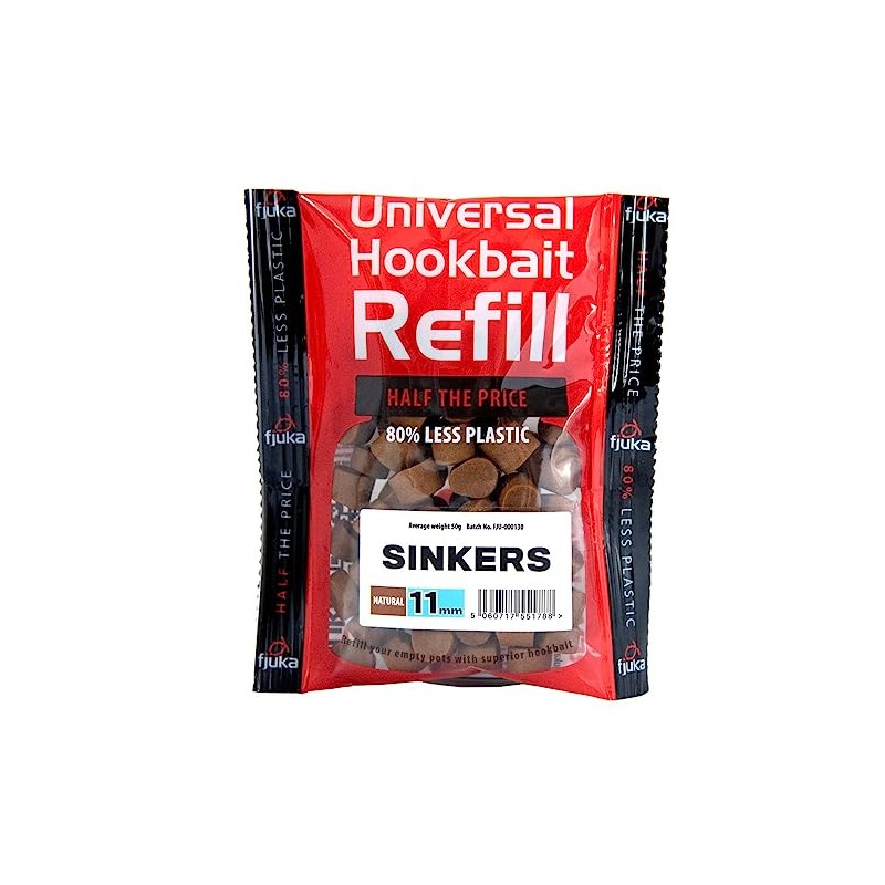 Fjuka Sinkers 11mm | Natural | Hookbait Refill | Tough,