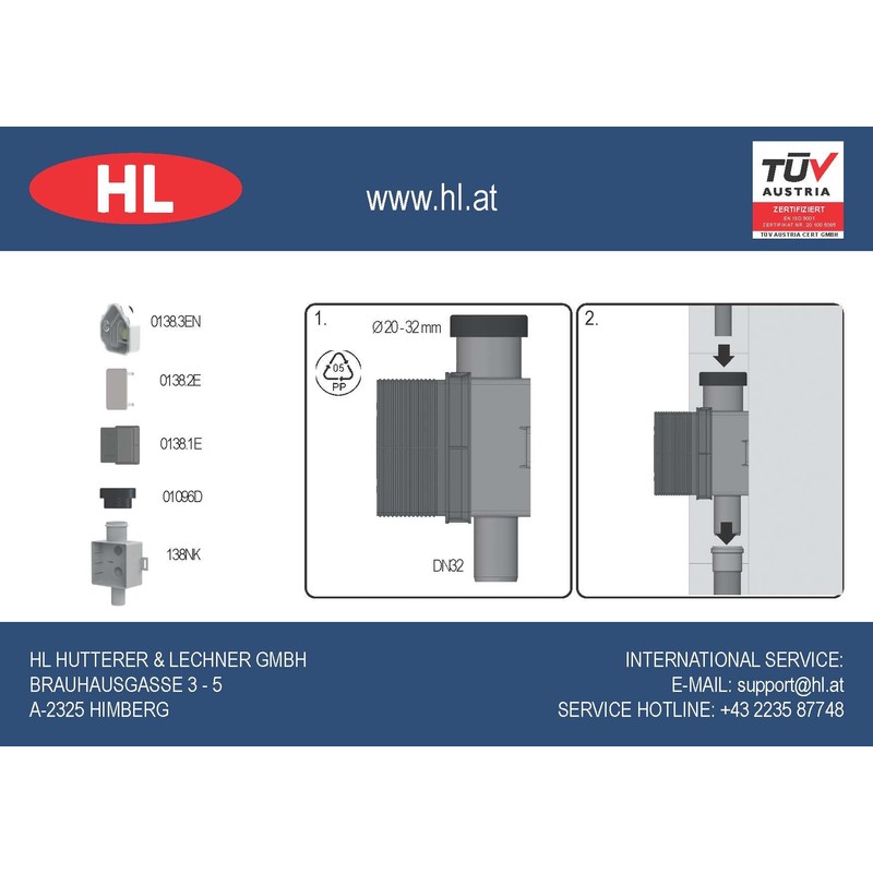 HL138 DN32 Condensate UP Siphon for Air Conditioners