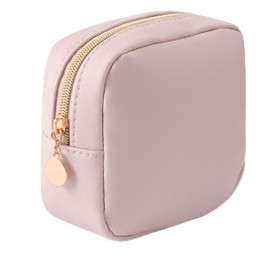 HBselect Small Makeup Bag for Purse Mini Make up Pouch Cute Cosmetic Pouch Make Up Organizer Case for Backpack Toiletry Bag Waterproof Square Pouch with Zipper for Women with Slip-in Pockets