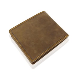 GREEN DEED Genuine Leather Men's Wallet - Large Leather Wallet - Wallet with Coin Compartment - Tri-Fold Wallet Men, Horse in galloping, Classic