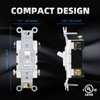 ELEGRP 4 Way Toggle Light Switch, 15 Amp, 120-277V, Toggle