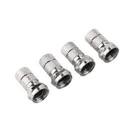 Hama 4 x F-Connector for 7 mm Coaxial Cable, Screwable, for Connection to LNB, Multiswitch, Receiver