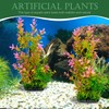 Aquarium Plants 2-Pack Plastic Fish Tank Decor Pink Gradient