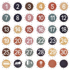 36pcs Number Spot Markers Stickers, 4 Inch Round Classroom Line up Helpers Stickers Colorful Number Dots Sit Spot Marker School Labels Decoration for Classroom Preschool Kindergarten Floor