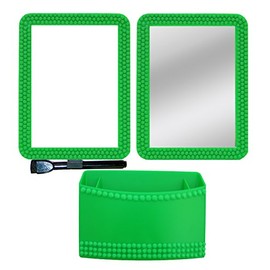 Inkology Color Rush Rhinestone 3 Piece Magnetic Locker Accessory Set, Lime Green (346-5)
