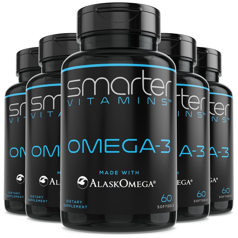 Smartervitamins Aceite de Pescado Omega 3 Smarter (Paquete de 5)