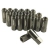 JDMSPEED New Black 20PCS 14X1.5MM 60MM Extended Forged Aluminum Tuner