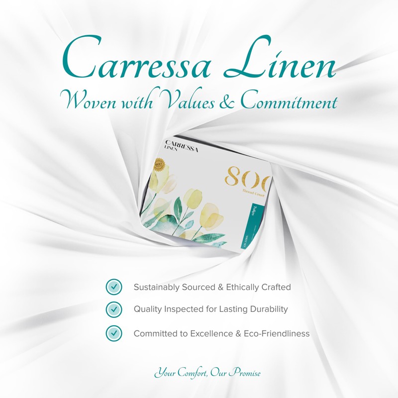 Carressa Linen 100% Egyptian Cotton Sheet Split King Size -