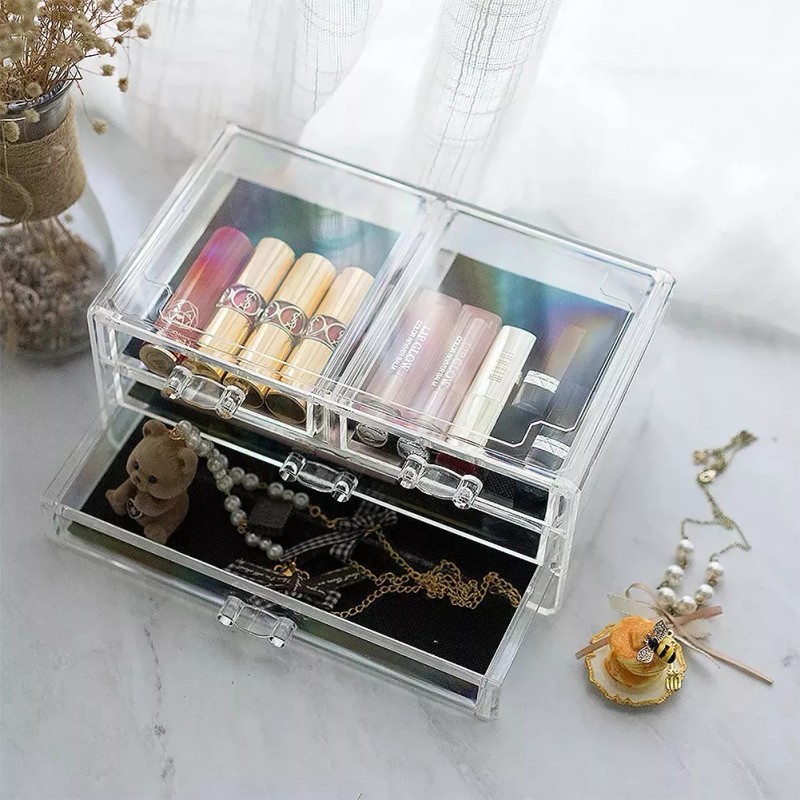 Clicmania Organizador Cosmeticos Maquillaje Acrilico Labiales Brochas