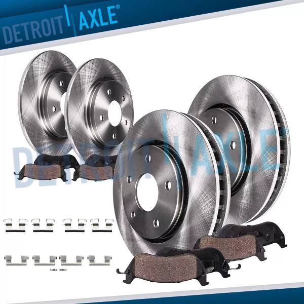 Detroit Axle 8pc Front Rear Disc Brake Rotors Ceramic Brake