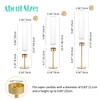 Glass Hurricane Candle Holders Set of 6,Brass Candlestick Holders,Taper Candlestick