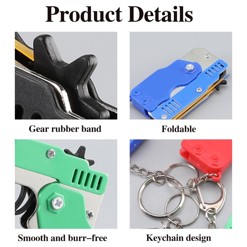 Mini rubber band gun made of metal