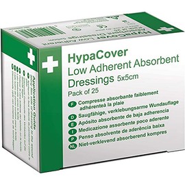 HypaCover Low Adherent Absorbent Dressing, 5x5cm (Pack of 100)