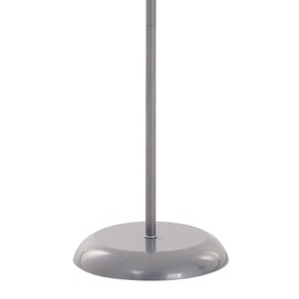 Catalina 20641-000 Traditional 3-Way Metal Torchiere Floor Lamp with White Plastic Shade, Silver Classic