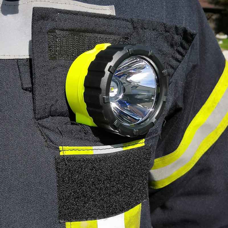 LED-MARTIN M-FIRE Fire Brigade Hand Lamp – Yellow – Angled