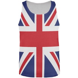 British Flag Union Jack All Over Mens Tank Top Multi X-LG