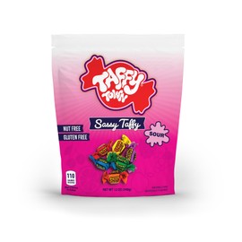 Taffy Town - Salt Water Taffy, Salt Water Taffy Individually Wrapped, Old Fashioned, Soft & Chewy Taffy Candy, Sassy Taffy, Nut-Free, Gluten-Free, 12 Oz