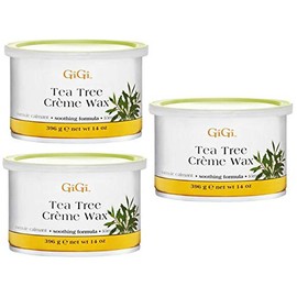 GiGi Tea Tree Creme Wax Soothing Formula 14 oz (3 pieces)