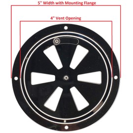 4" BBQ Smoker Air Vent (Stainless Steel) - Pinwheel Grill Damper For Increased Airflow