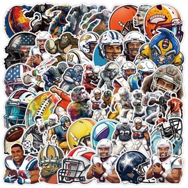 American Football Stickers for Teenagers Adults Boys Vinyl Waterproof Art Stickers are Suitable for Football Fans Suitcases Water Bottles and Laptops for Decoration