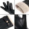 OZERO Mens Winter Gloves Nappa Leather Warm Wool Touchscreen Medium,