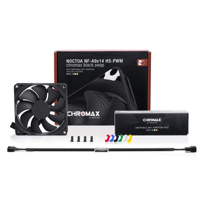 Noctua NF-A9x14 HS-PWM chromax.Black.swap, Premium Quiet Slim Fan, 4-Pin (92x14mm,