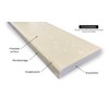 Tenedos Crema Marfil Engineered Marble Door Floor Threshold Saddle Polished,