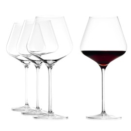 Stölzle Lausitz Burgundy Red Wine Glasses 6 Set (QUATROPHIL). Dishwasher Safe Crystal Red Wine Glasses Set of 6 (25oz). Durable Crystal Wine Glasses Set of 6 - Genuine Stölzle Wine Glass Set