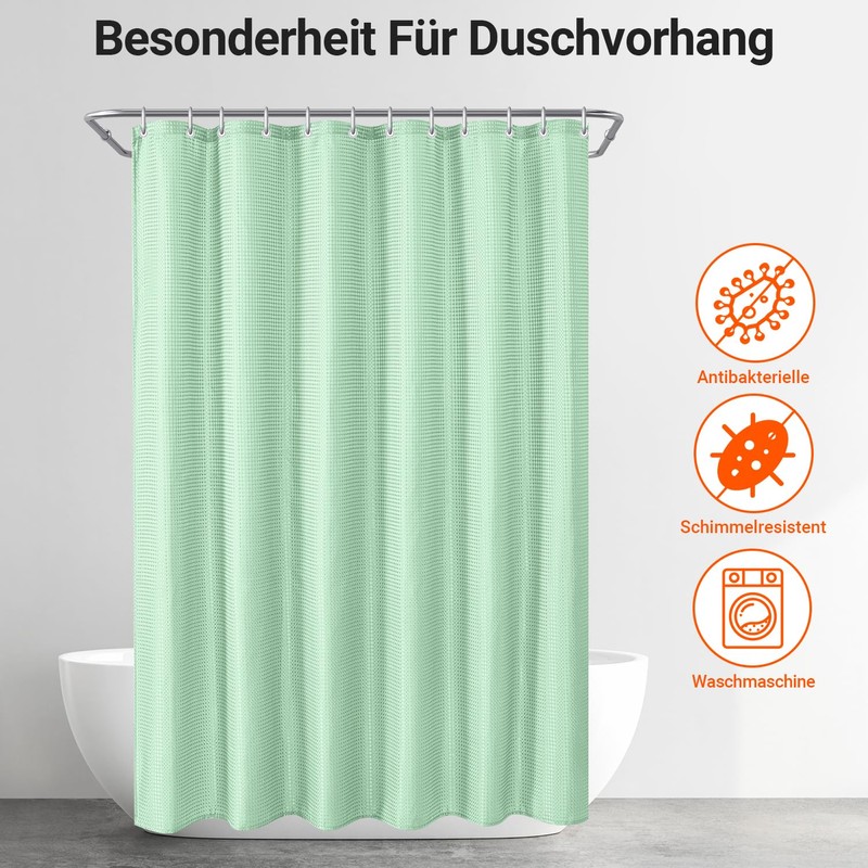 Lerores Shower Curtain 180 x 200 cm