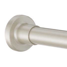 Shower Curtain Rod Adjustable 32"-80", No Drill Curtain Rod Tension Shower Curtain Rod Stainless Steel Rust Proof Shower Rods for Bathroom Shower Stall, Nickel