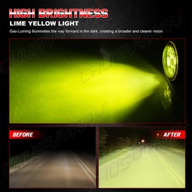 CHUSYYRAY Compatible with Toyota Tundra Fog Lights Assembly 2014 2015 2016 2017 2018 2019 2020 2021, Yellow Driving Front Bumper LED Fog Light Fog Lamp, 300% Super Bright, Pack of 2