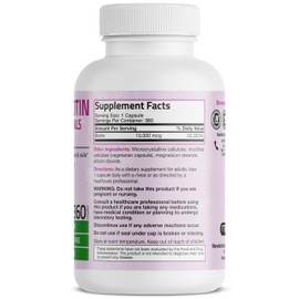 Bronson Ultra Biotin 10,000 Mcg Hair Skin and Nails Supplement, Non-GMO, 360 Vegetarian Capsule