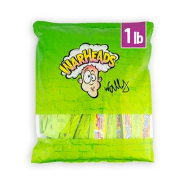 WARHEADS - Sour Ooze Chewz Sticks - Individually Wrapped, Chewy Candy with Sour Filling - Mango, Strawberry, Green Apple, Black Cherry, Watermelon & Blue Raspberry Flavors - 1 lb. Bulk Bag