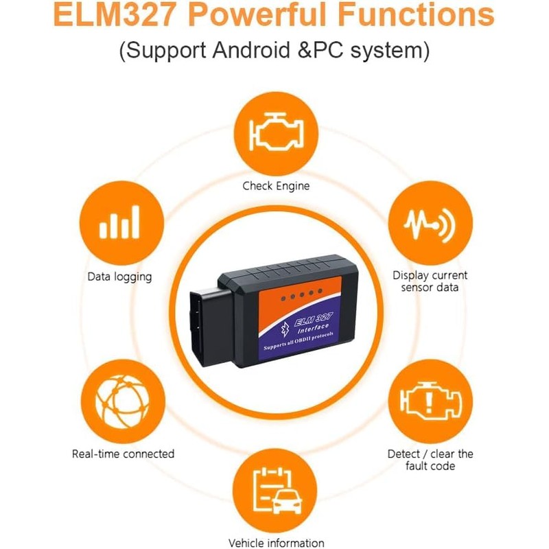 ELM327 Bluetooth OBD2 V2.1 Diagnostic Device Diagnostic Devices Test Device