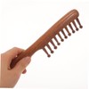 minkissy Wooden Scalp Comb Massage Hair Comb Wide Teeth Face