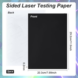 BENECREAT 2 Sheets Black Laser Engraving Test Paper, 29 x 20 cm, Single-sided Laser Marking Paper, A4 Laser Engraving Material for Engraving Machine