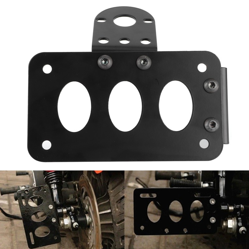 Motorcycle License Mount Plate Holder Bracket Side Mounted Tail Light