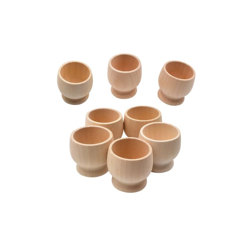 Wooden Egg Cups 8 Egg Cups Boiled Egg Holder Easter