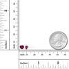 Solid 14K White Gold 6mm Heart Created Red Ruby July