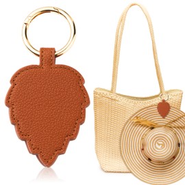 JoTranikat Hat Clip for Travel on Bag - Portable PU Leather Magnet Hat Holder, Backpack Handbag Luggage Magnetic Storage Hook, Beach Travel Outdoor Vacation Essentials Accessory for Women Men (Brown)