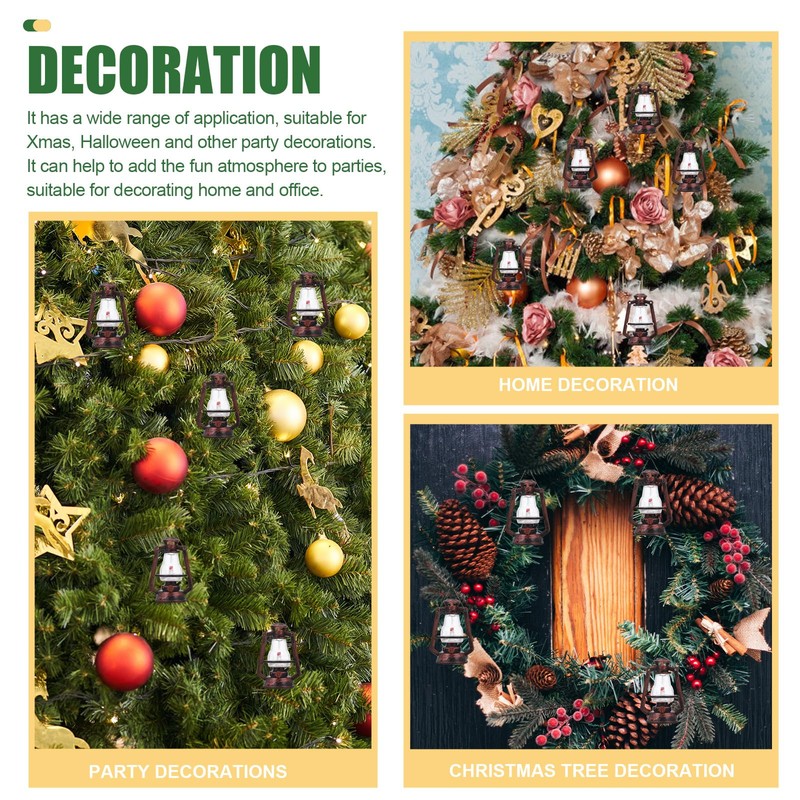 ifundom 10Pcs Miniature Lantern Mini Hanging Kerosene Lamp Oil Lamp