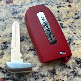 SRT RED KEY FOB HELLCAT 5 BUTTON WITH SILVER LOGO  Dodge, Jeep