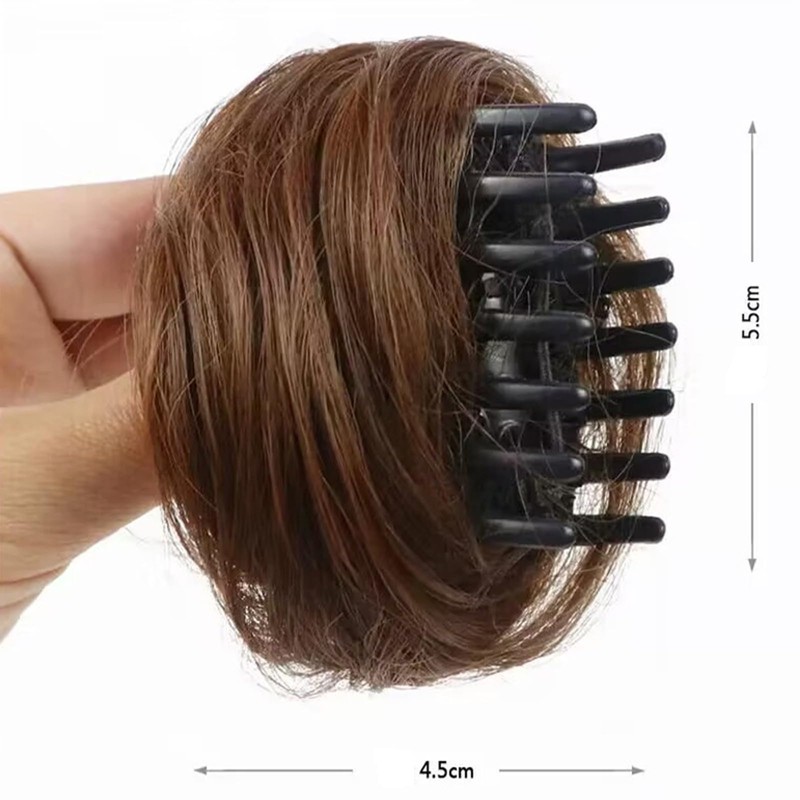 onemily Space Bun Hairpieces Mini Claw Clip in Hair Bun