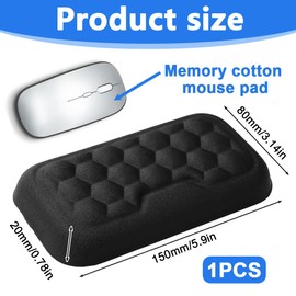 KEQAR Ergonomic Wrist Rest Support Elbow Support Memory Foam Desk Support Reduce Arm and Elbow Strain When Computer Working (Black)