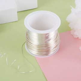 Pandahall 42.6 Feet Tarnish Resistant Copper Wire 21 Gauge Wire JewelryWire Beading Craft Wire for Jewelry Making (Silver)