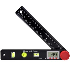Vodlbov Digital Protractor 999.9° Digital Spirit Level, Angle Bevel Ruler with LCD Display, Angle Measuring Device with Horizontal Vertical Circular Bubbles for Woodworking