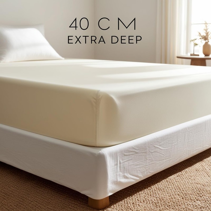 200 Thread Count 100% Egyptian Cotton Fitted Sheet - Extra