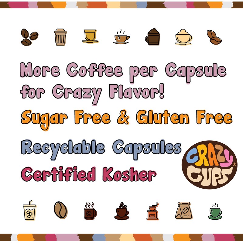 Crazy Cups Flavored Coffee in Single Serve Coffee Pods -