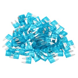 Partuto 100 Pcs Mini 15AMP APM/ATM Universal Car Fuse Blade Style Fuses Short Circuit Protection - Automotive Car Boat Truck SUV RV - Plastic Metal Blue